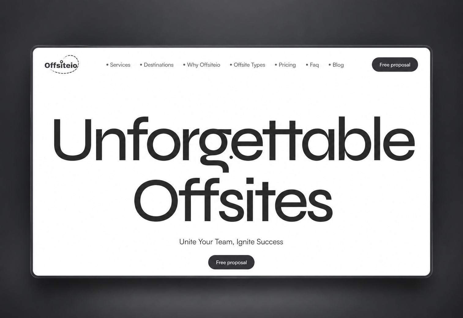 Offsiteio homepage hero
